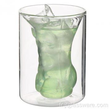 Tasses en verre borosilicaté à double couche pour le vin
